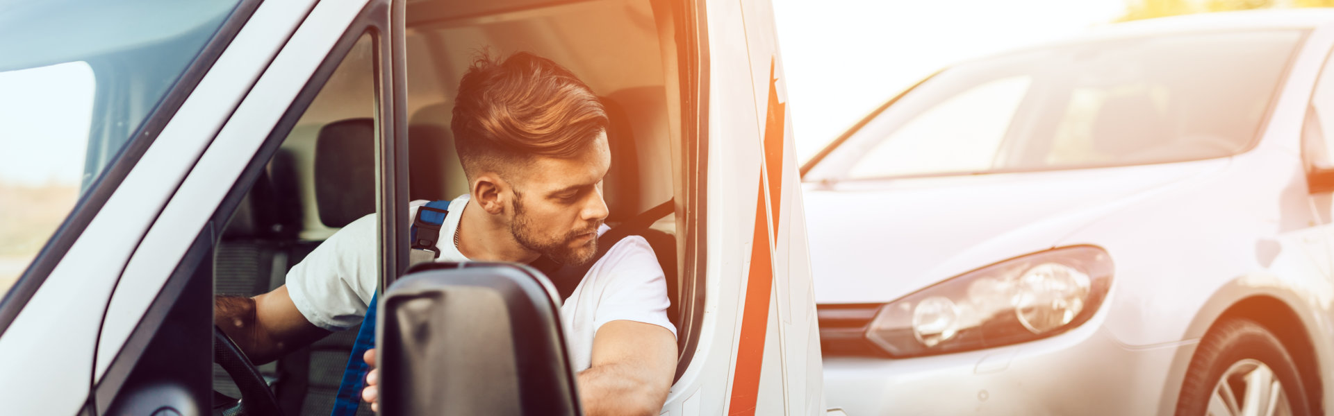 truck driver in the truck